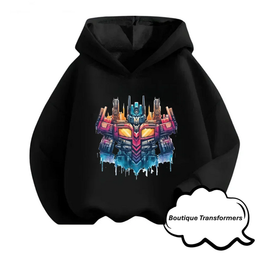 Black Transformers Kids Sweater