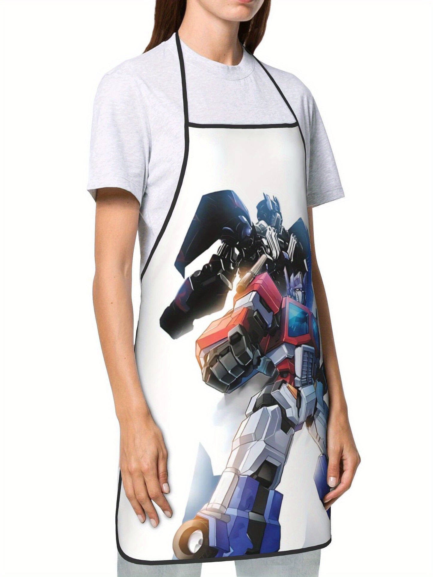 Delantal de Transformers - Dúo Blanco
