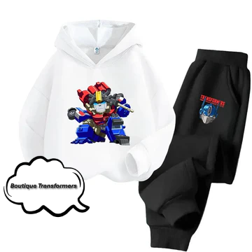 Transformers Kids Set White/Black - Optimus Prime Cartoon