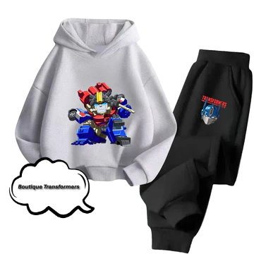 Transformers Grey/Black Kids Set - Optimus Prime Cartoon