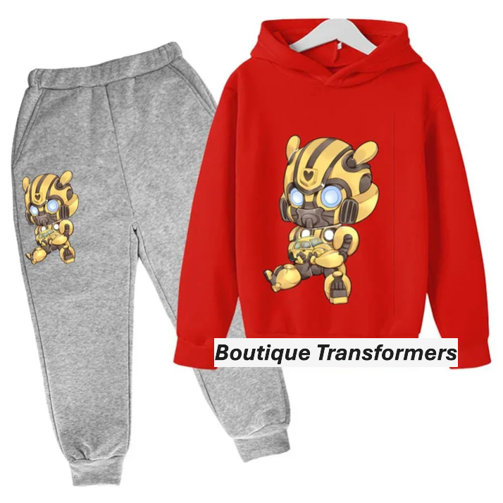 Ensemble Enfant Transformers Gris/Rouge - Mini Bumblebee