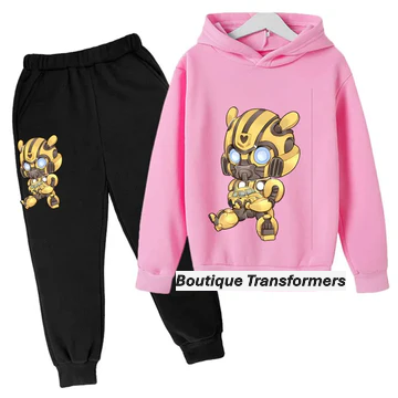 Set infantil Transformers negro/rosa - Mini Bumblebee