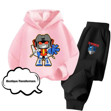 Set Infantil Transformers Rosa/Negro - Mini Optimus Prime