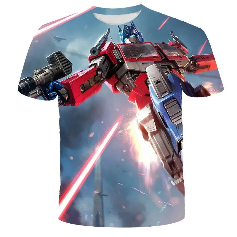 Camiseta Transformers Niño - Optimus Prime en Combate