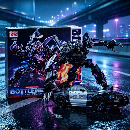 Figurine Transformers Barricade LS02 — Voiture de Police Noire Mode Combat