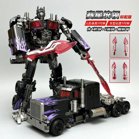 Figurine Transformers Nemesis Prime Camion Noir — Flammes Violettes TW1022