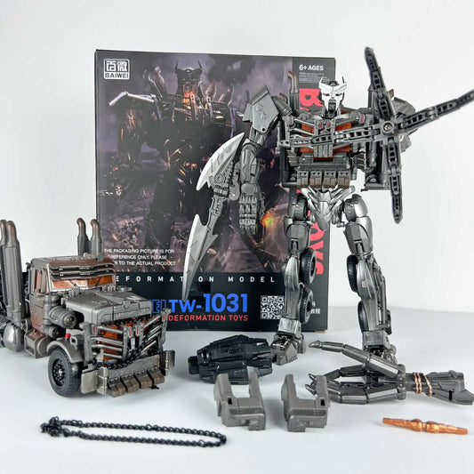 Transformers Scourge Beast Mode Figure TW1031 — Chrome Quadruped Complete Accessories