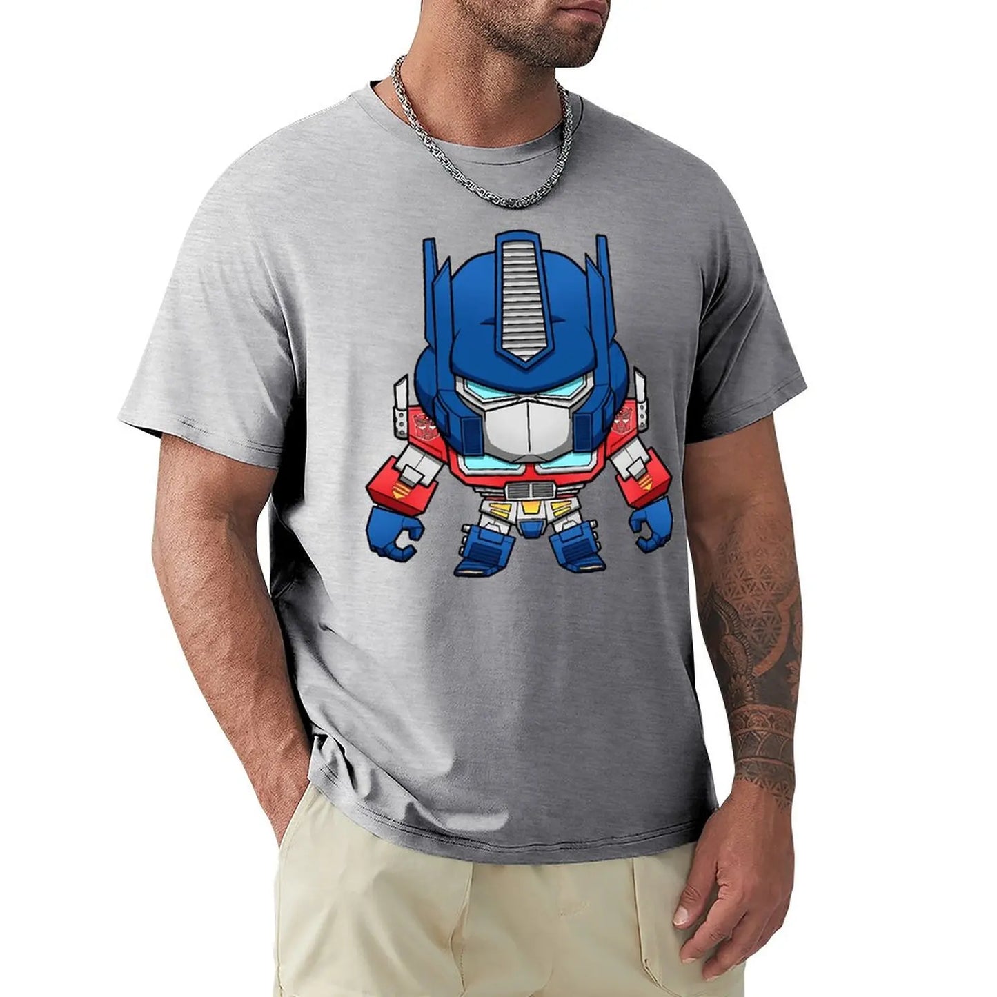 T-Shirt Transformers Soundwave Dessin Animé Gris