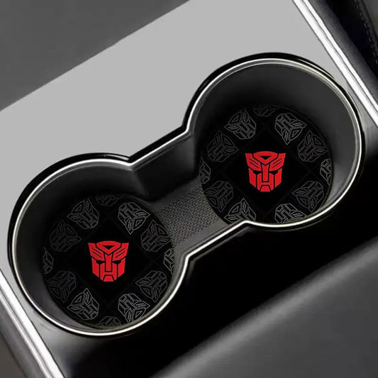 Porte-Gobelet Transformers Autobot Rouge — Set Antidérapant Double Voiture