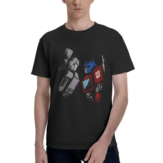 T-Shirt Transformers "Optimus Prime V.S. Megatron" Noir