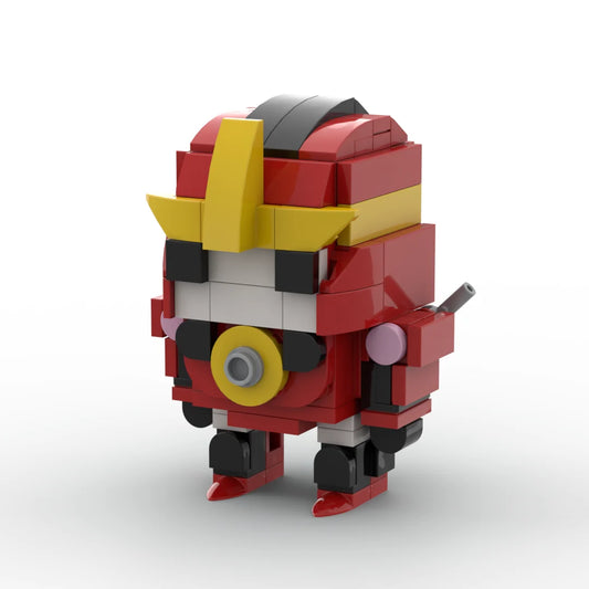 Figurine Transformers Kaon Version IDW — Buste Brick Rouge et Or Robuste