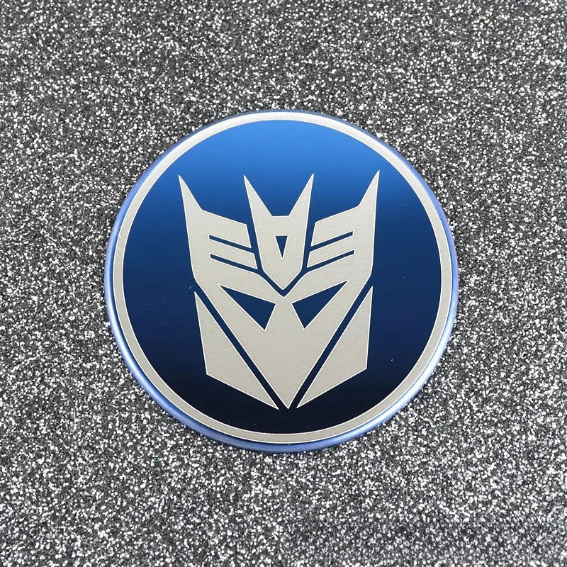 Emblème Decepticons Bleu Transformers - Roue de Voiture (Compatible Tesla Modèle 3/Y/S)