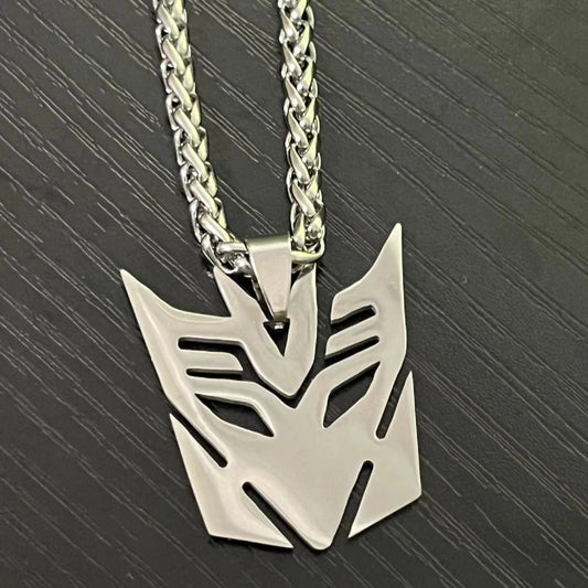 Transformers Necklace / Chain - Decepticons Silver Color