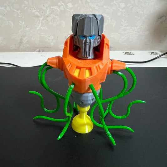 Green Tentacled Monster Transformers Bust — Five-Faced Creature Alien Edition