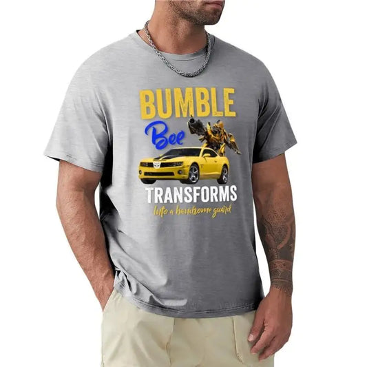 Camiseta Transformers Bumblebee - "Transforms" Gris