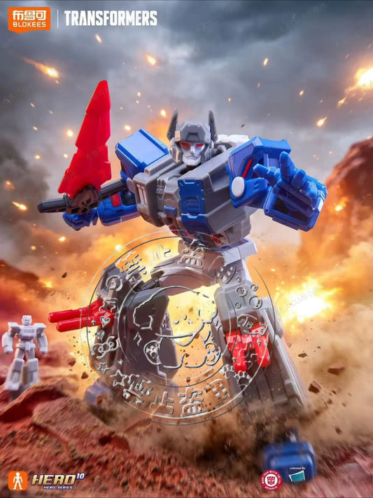Transformers Gray-Blue Robot Figure Scarlet Blade — Decepticon Blokees Armed