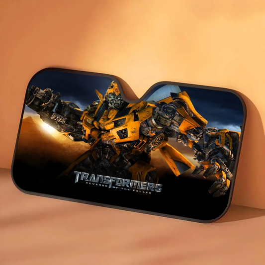 Pare-Soleil Transformers Bumblebee Duel Nocturne — Protection Solaire Auto Combat au Crépuscule