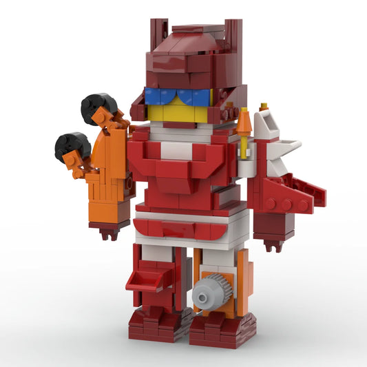 Figurine Transformers Computron — Combineur Géant Brick Rouge et Orange