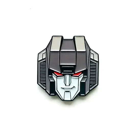 Decepticon Transformers Badge Silver — Detailed Head Brooch Backpack