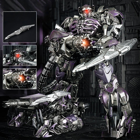 Transformers Shockwave Shockblast Figure — Movie Style Robot Red LED Eye
