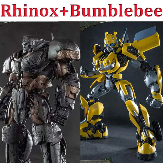 Duo Figurines Transformers Rhinox & Bumblebee — Alliance Sauvage AMK Collector