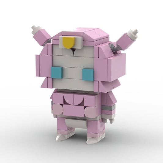 Figurine Transformers Elita Chibi Oreilles Rondes — Brick Rose Pâle Miniature