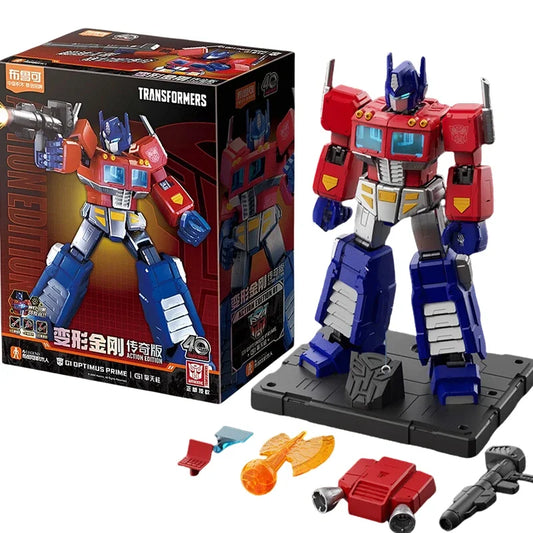 Figurine Transformers Optimus Prime Blitzwing Classique — Brick Rouge et Bleu Commandant Articulé