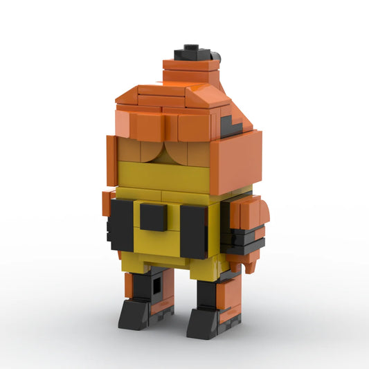 Figurine Transformers Headstrong — Rhinocéros Brick Orange et Doré Prédateur