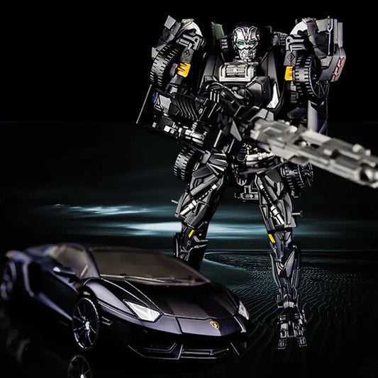 Transformers Lockdown Aventador Figure — Black Hunter Lamborghini Silhouette