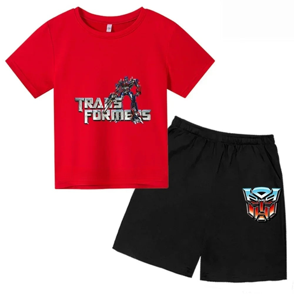 Transformers Red/Black Kids T-Shirt and Shorts - Optimus Prime