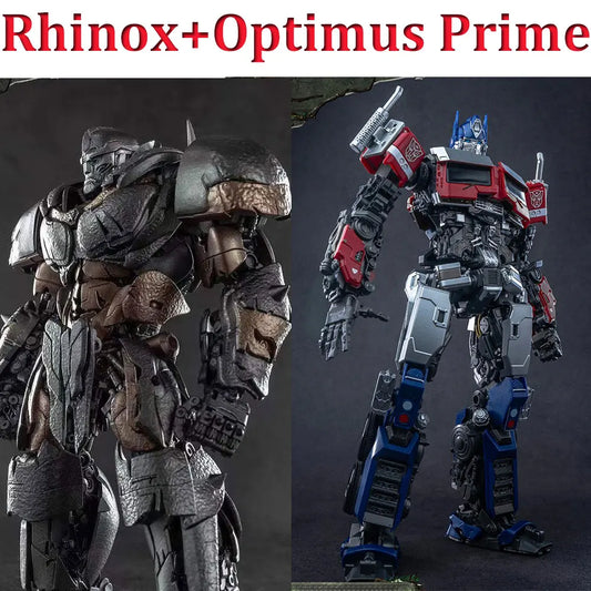 Duo Figurines Transformers Rhinox & Optimus Prime — Confrontation Sauvage AMK