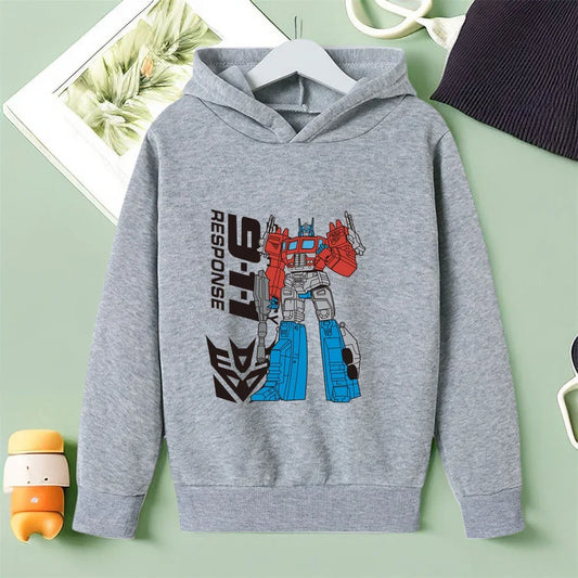 Transformers Children's Sweater Gray - Optimus Prime