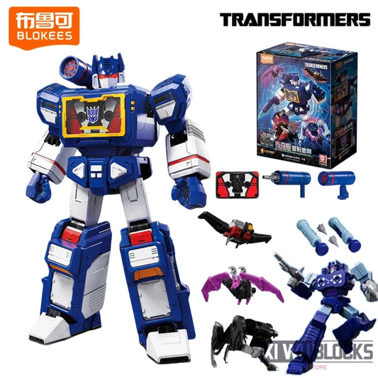 Transformers Soundwave Blitzwing Standard Figure — Articulated Integrated Cassette Night Blue Brick