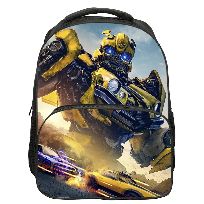 Mochila Escolar Infantil Transformers - Bumblebee "En la carrera"