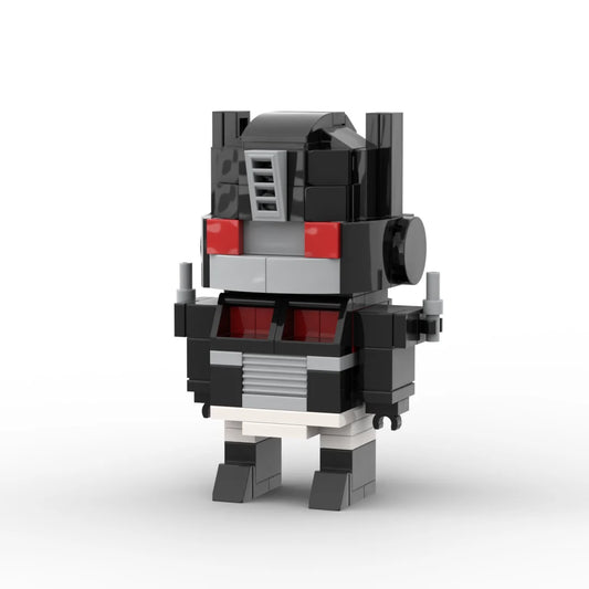 Figurine Transformers Nemesis Prime Brick — Petit Robot Gris et Blanc Sombre