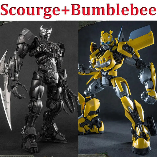 Duo Figurines Transformers Scourge & Bumblebee — Édition Maquette Yolopark AMK