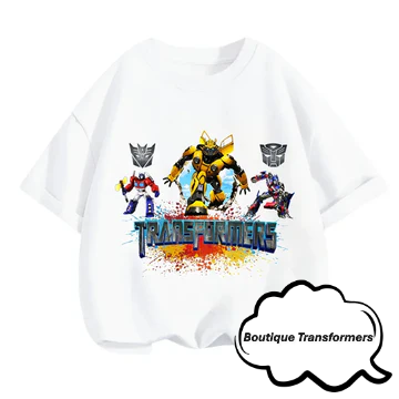 T-Shirt Enfant Transformers - "Transformers" Blanc