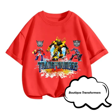 T-Shirt Enfant Transformers - "Transformers" Rouge